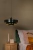 Lampa wisząca zielona metalowa o geometrycznym kształcie dekoracyjna rustykalna RUNA 21443/35/33 Lucide 